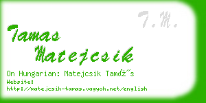 tamas matejcsik business card